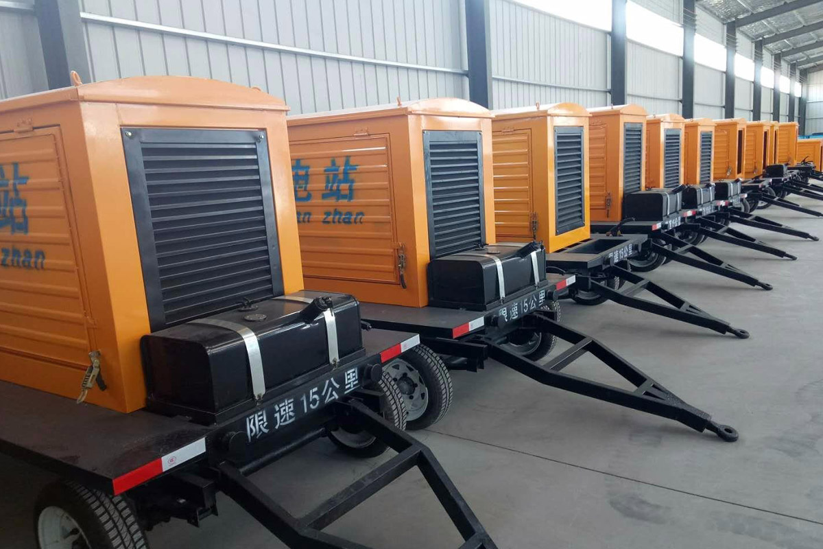 阜南发电机租赁施工现场